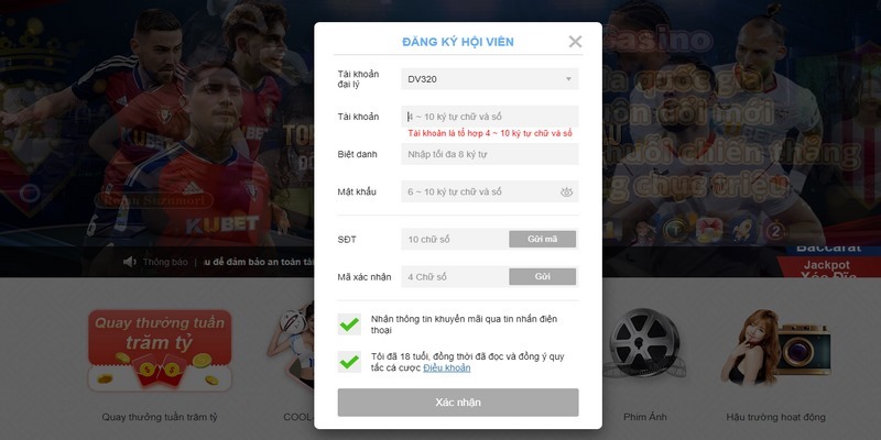 Mỗi người chỉ được mở một tài khoản trên Kubet777